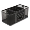 Tru Red Seven Compartment Wire Mesh Accessory Holder, 4.45 x 9.33 x 3.86, Black TR57541-CC